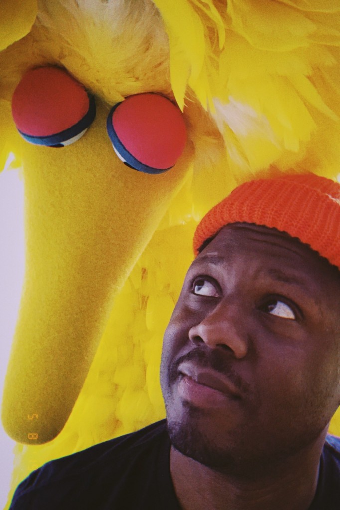 Robert “Bobby” Carter shares an intimate moment with his childhood favorite, Big Bird of Sesame Street. (Photo special to JSU)