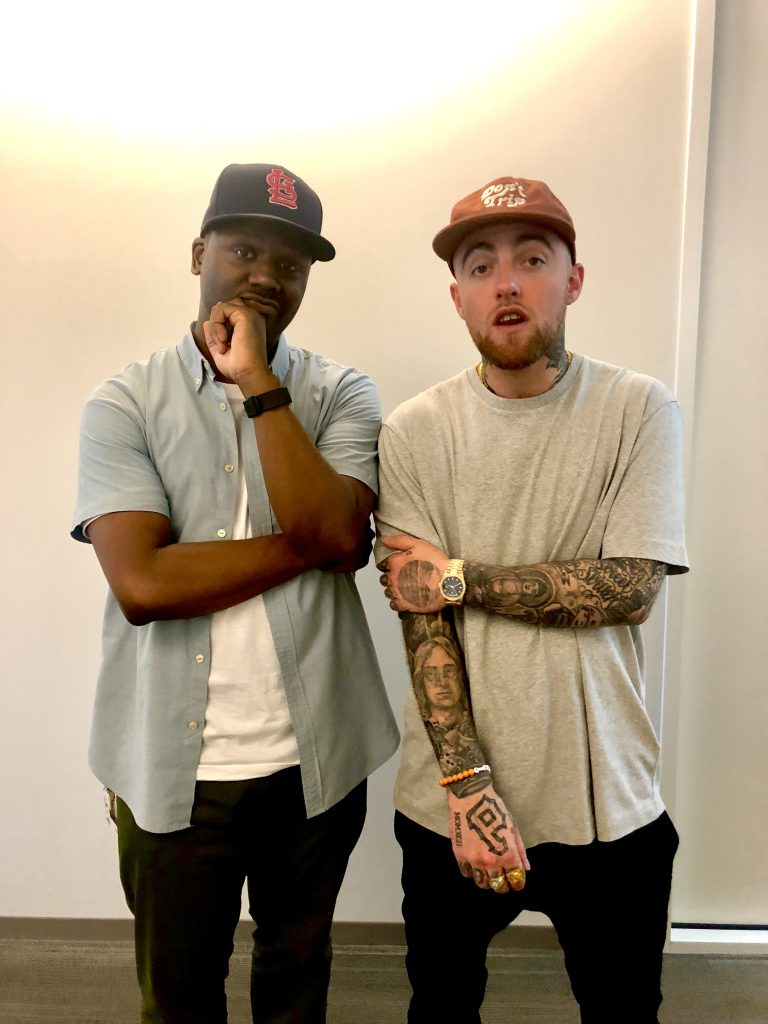 Robert Carter, producer of NPR’s Tiny Desk, pictured with Mac Miller, rapper, singer and songwriter, who appears on Obama’s summer playlist. Miller passed away in 2018. (Photo special to JSU)