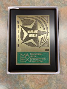 An up close look Margaret Walker's MAX award for her distinguished contributions as an author and poet. (Photo special to JSU)
