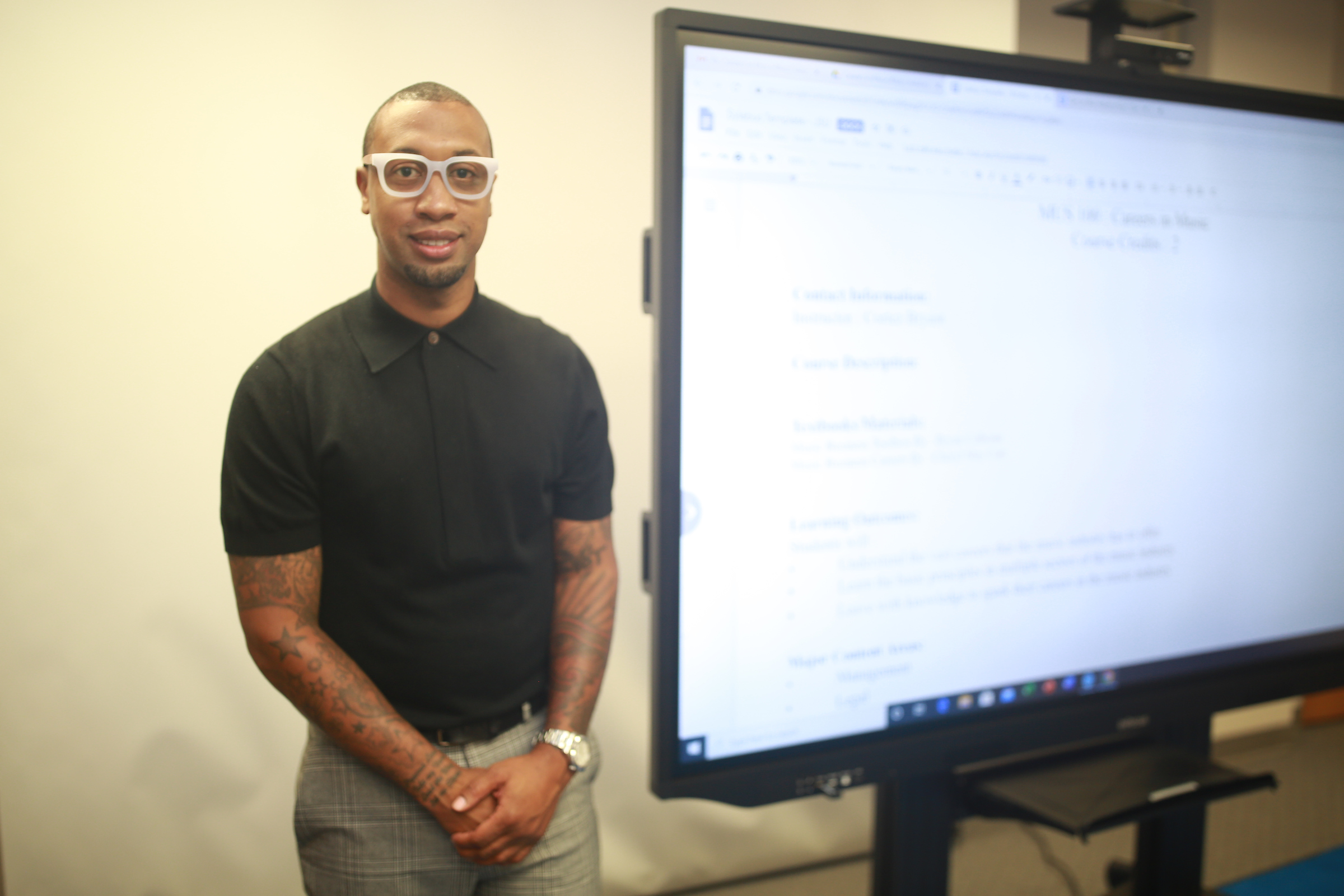 Cortez "Tez" Bryant is co-CEO of The Blueprint Group, an Atlanta-based powerhouse and a conglomerate of world-renown management company in partnership with Maverick and record label imprint BPG." Bryant is channeling his entertainment expertise into a Careers in Music course designed to help students navigate the multi-faceted music industry. (Photo by William Kelly/JSU)