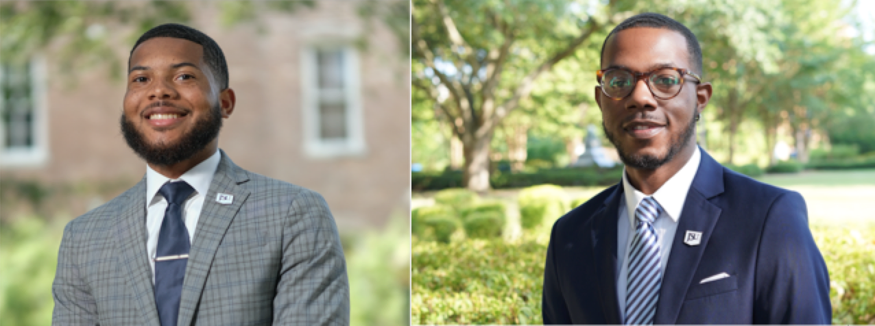 Jacori Daniels, SGA President, (left) and Justin Standifer, president of the College Activities Board, both agree that the townhalls serve to ensure the success of their peers and the university. (Photos by Charles A. Smith/JSU)