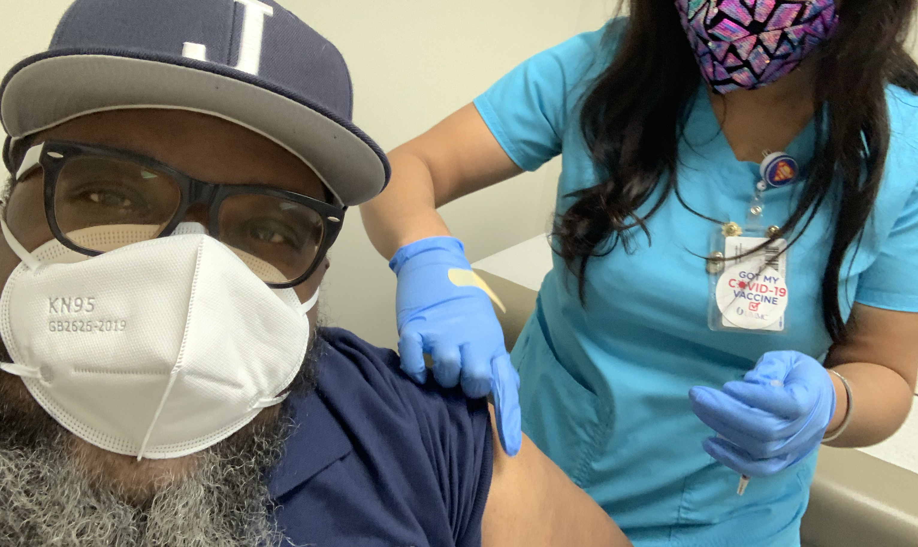 Charles A. Smith, chief university photographer, said “I feel protected, but I’m still going to continue wearing my mask.” He has now completed both doses of the Moderna vaccine. (Photo by Charles A. Smith/JSU)