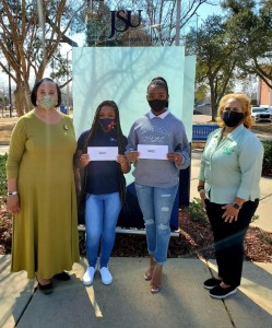 Pictured (l to r) Dr. Betty Graves, Courtin Sutton, Taylon White, Lori Patton