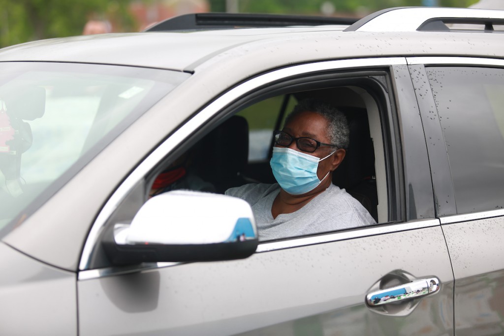 Bettie Smith of Jackson said, "I can now have food for my children and grandkids. I am grateful and thankful. The pandemic put a damper on everything because it was a long wait to get food stamps processed. The lines were long and unemployment is still high." (Photo by William H. Kelly III/JSU).