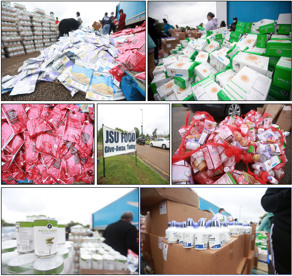 Many items were brought in by TDC Trucking, which is based in Atlanta. (Photo by William H. Kelly/JSU)