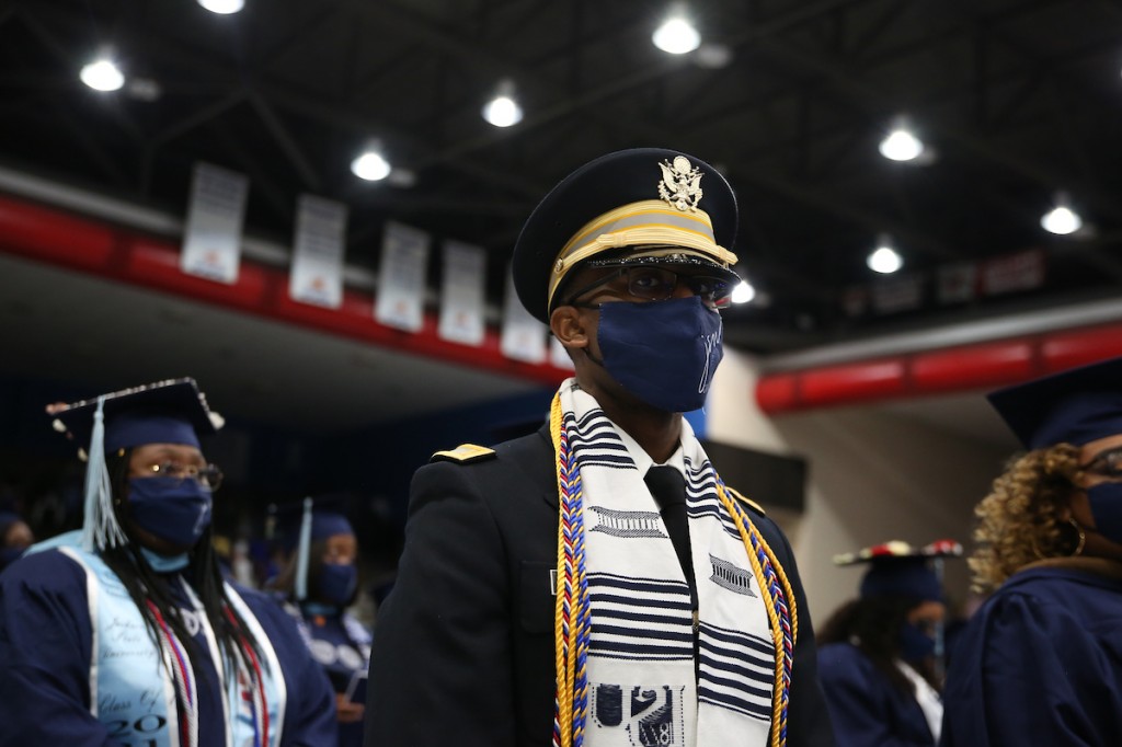 U.S. Army 2nd Lt. Javonta Roper commissioned last week and earned his master’s in business administration. (Photo by Aron Smith/JSU)