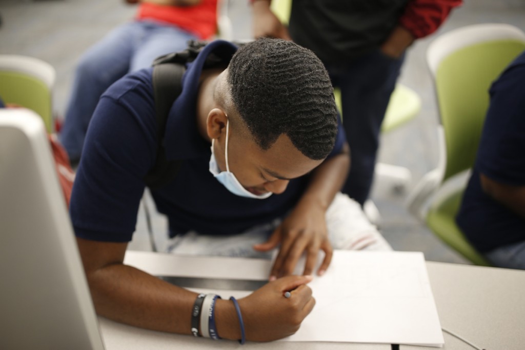 Hilliard Lackey V, 18, participated in the summer STEM program. He credited JSU for introducing him to various STEM subjects and peers from throughout the state. He was able to indulge in virtual reality and 3D design. (Photo by William H. Kelly III/JSU)