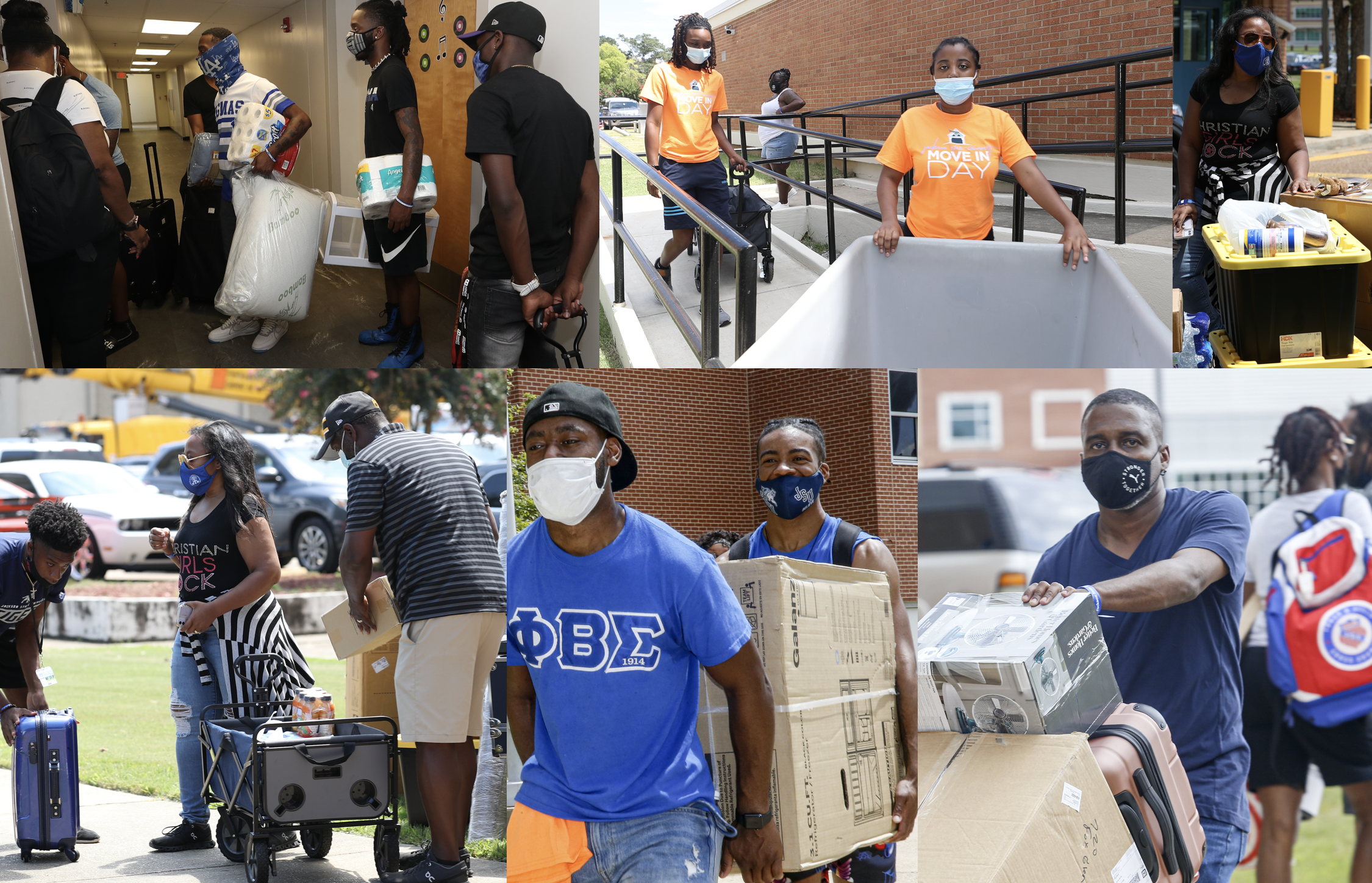 JSU's 2021 Move-in Day was a huge success. Student volunteers, new incoming students, parents and university staff worked collaboratively to ensure the process was smooth and safe for everyone. (Photos by Aaron Smith/JSU)