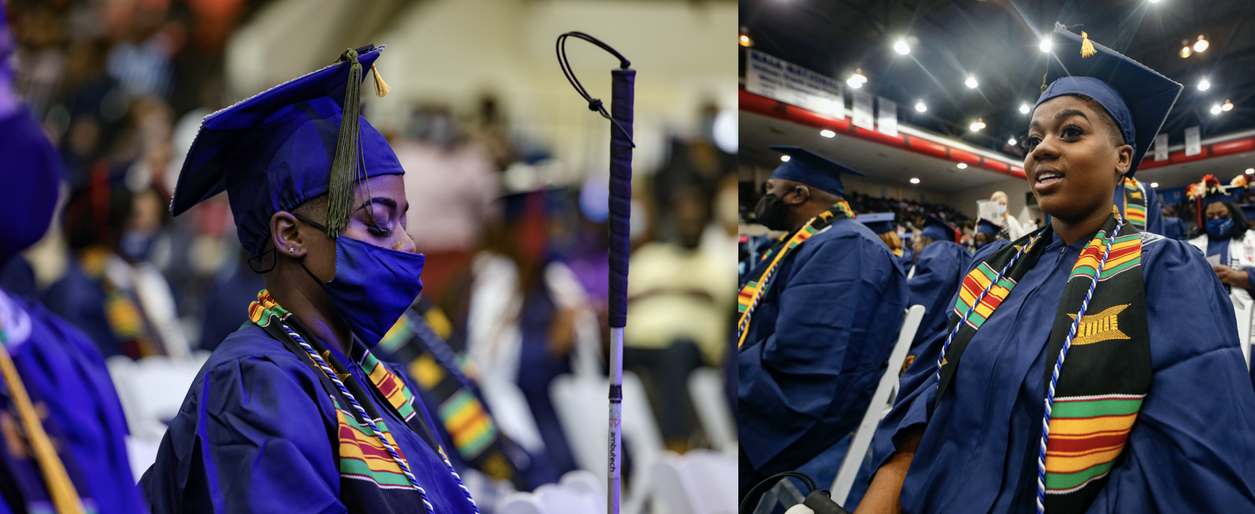 Maberry during the Fall 2021 Commencement ceremony. (Photos by: Aron Smith/University Communications)