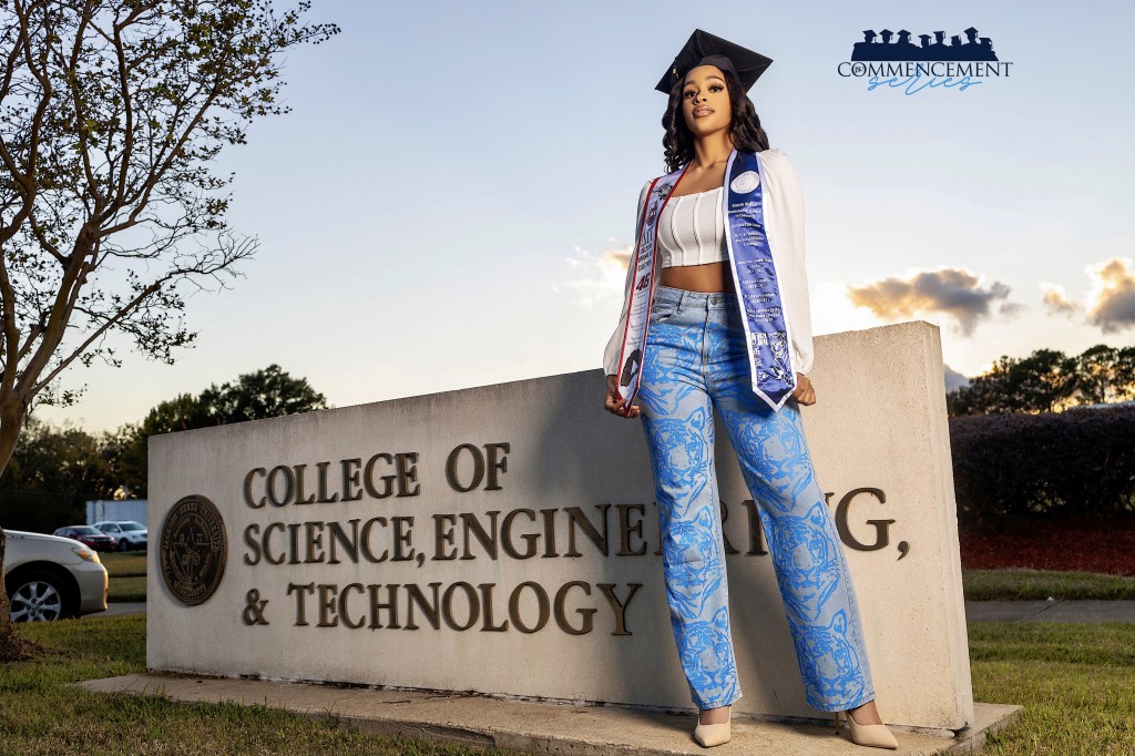 “Jackson State University was an excellent choice because I wanted to have the HBCU experience. After touring the campus, I fell in love with everything Jackson State. I have met some of my best friends here as well as some outstanding professors,” said Glasia Walker, who graduated from JSU on Saturday, Dec. 10. (Photo special to JSU)