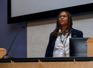 Loria Brown Gordon, Ph.D., is the associate dean of the Du Bois - Harvey Honors College. Gordon also serves as the chair for the Exploring Healthcare Pathways Impact the Race partnership. (Photo by Charles A. Smith/JSU)