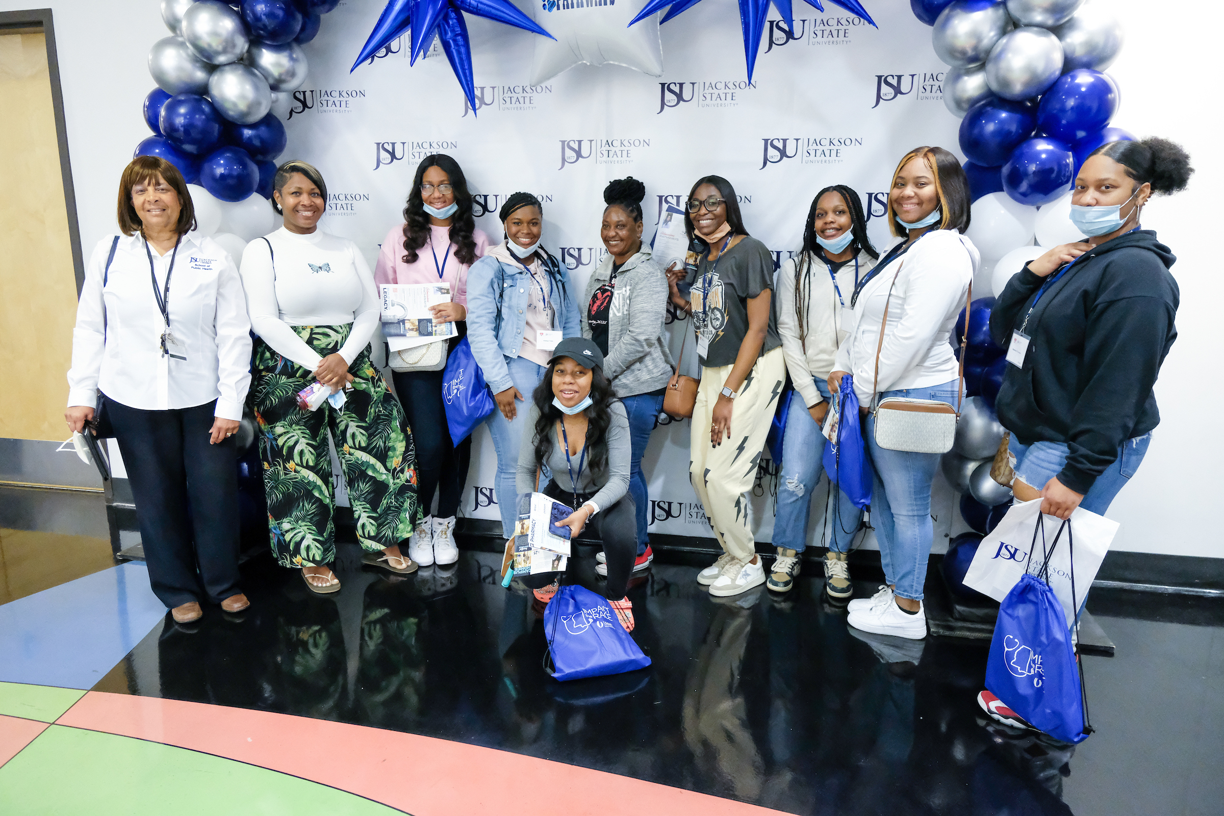 Students from high schools throughout Mississippi converged on the Jackson State University campus to gather information about UMMC's medical schools and the undergraduate pathway that could lead them there as part of a colloborative initiative between UMMC, JSU, MSU, and USM. (Photo by Charles A. Smith/JSU)