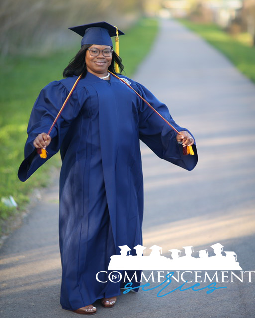 Deundra Owens-Blackmon attended undergraduate classes at JSU using a computer that translated her professors' instructions via close caption. (Photo special to JSU)
