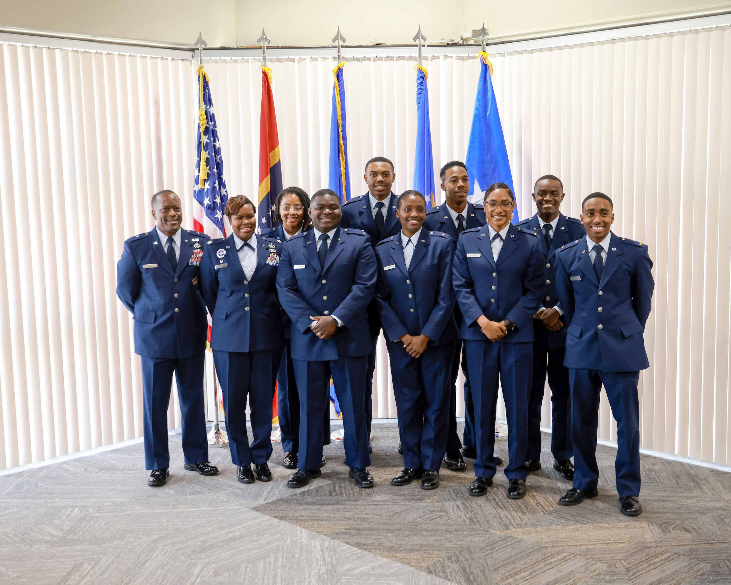 2022 U.S. Air Force ROTC Commissioning Class (Photo Credit: Charles A. Smith/University Communications)