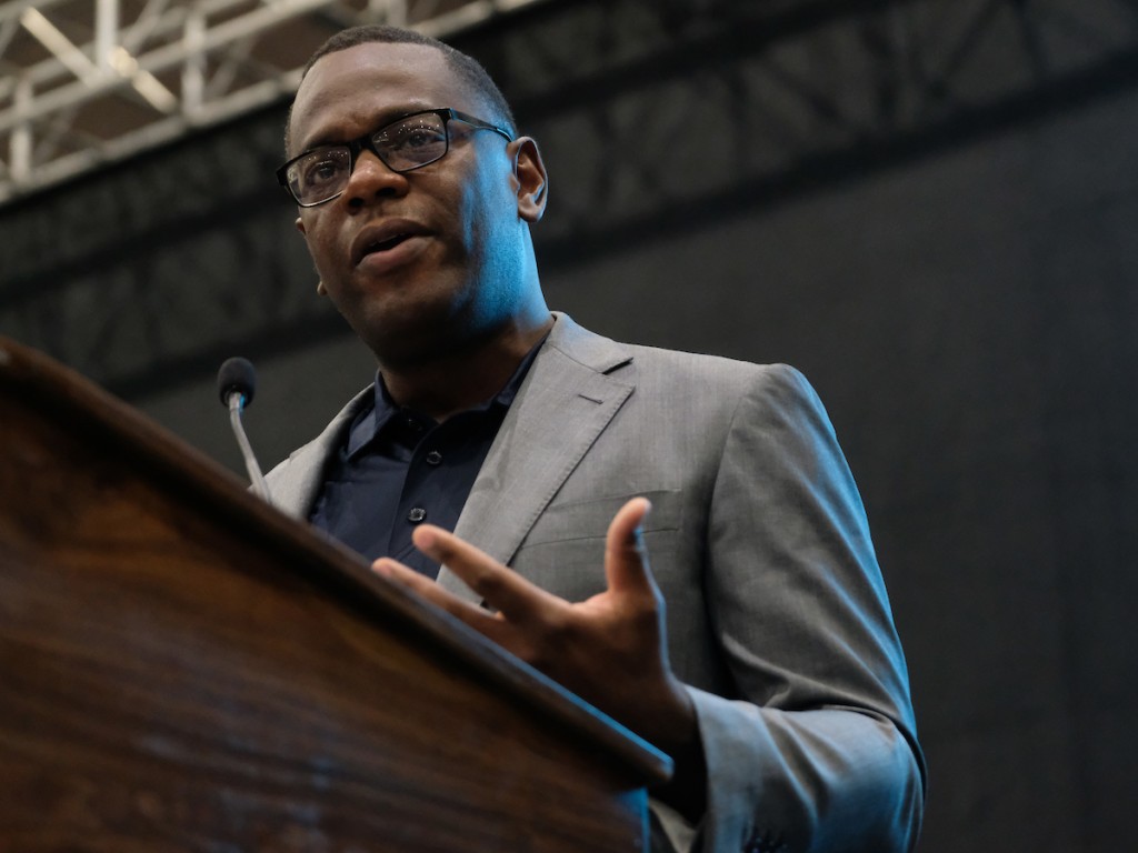President Thomas K. Hudson, J.D. welcomed back the JSU community, extending deep gratitude to the collective commitment towards institutional excellence, selfless service to the community, and dedication to rise against all adverse situations (Charles A. Smith/University Communications)