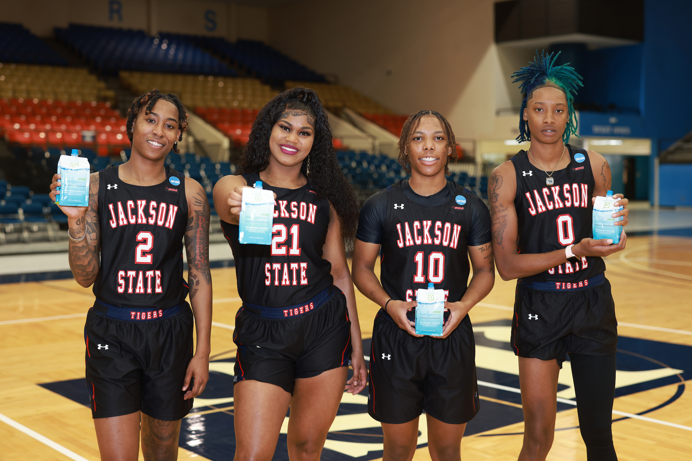 Hardy credits HBCUs like Jackson State University to be important to the Black experience and success. Some of our JSU athletes mention that the water was reputed amongst teammates for its ability to enhance recovery. Pictured here are some members of the Lady Tigers Basketball team. (Photo by William H. Kelly III)