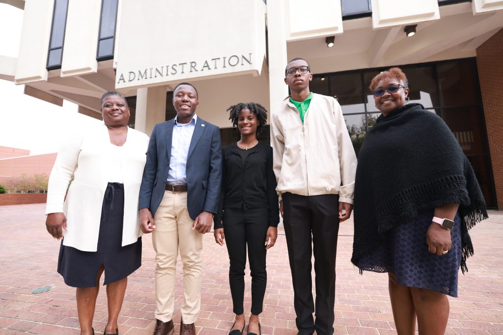 The team credits supportive faculty advisor(s) and fellow champions: Pamela Heard, Ph.D. and Shirley Burley, Ph.D. for guiding them through strategic challenges and setbacks. (William H. Kelly III/ JSU University Communications)