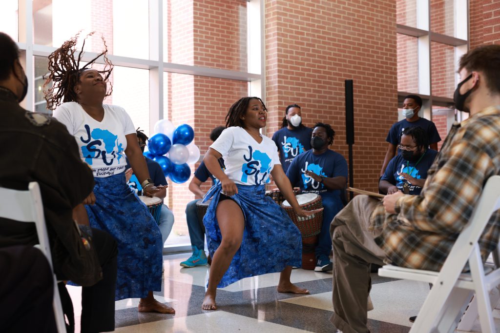 The Jackson State University African Drum & Dance Ensemble will be an instrumental part of the eight month study. Community members will participate in African drum, dance, yoga, and other influenced arts as a way to assess and improve their cardiovascular health, weight, and more.