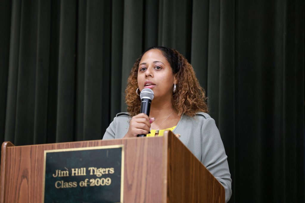 During last week’s tribute, a host of public officials were in attendance, including Mississippi State Representative Zakiya Summers, a Jim Hill High School graduate. (William H. Kelly III/JSU University Communications)