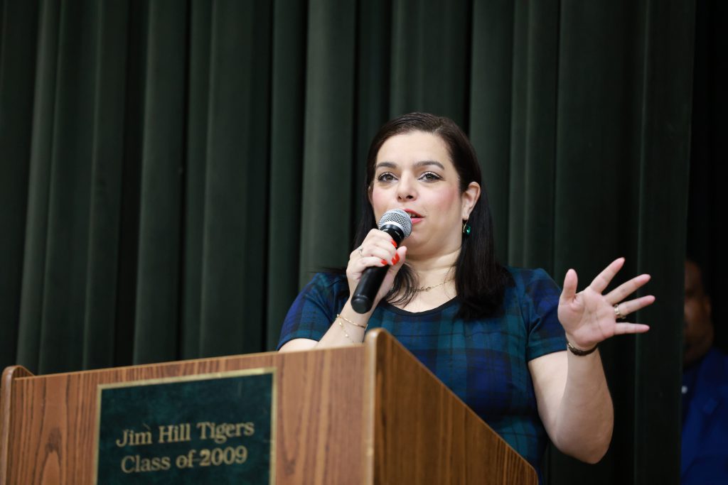 Working closely with JSU’s Office of Engagement, the Mississippi Humanities Council provided a generous, creative art grant to help Jim Hill students present a poetry and art showcase. ((William H. Kelly III/JSU University Communications)
