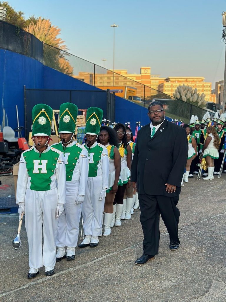 Dr. Liddell and Marching band