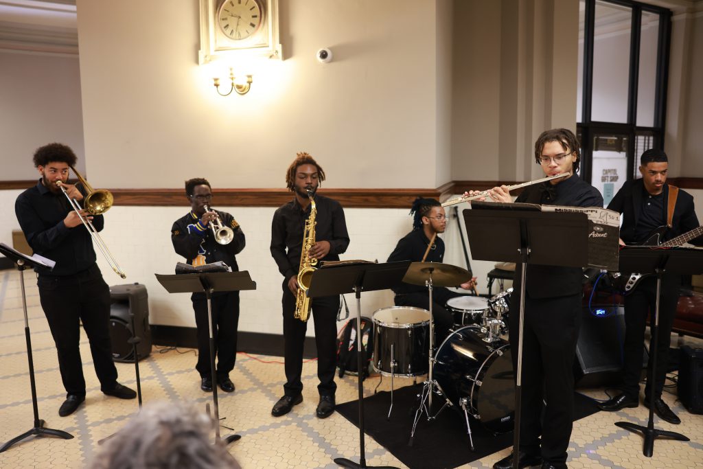 Serenading the rapidly growing rotunda was JSU’s very own Jazz Ensemble, while the University’s various academic colleges exhibited their graduate and undergraduate program offerings. (Photo Credit: William H. Kelly III/University Communications)