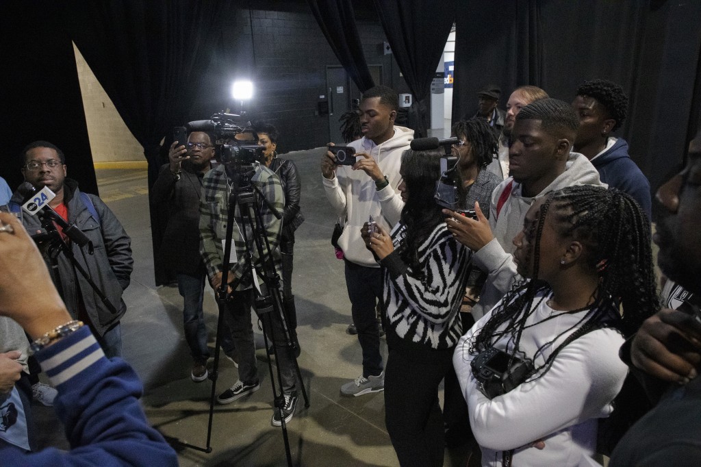 JSU students were treated to a pre-game media presser where they could ask questions of several Memphis Grizzlies basketball players. (Photo special to JSU)“A major highlight for me was the opportunity to interview David Roddy and Desmond Bane, who are both on the active roster for the Memphis Grizzlies. As a college student, interviewing professional athletes is usually rare. So getting to do something like this early on was amazing,” shared Tianna Williams, a journalism and media studies major