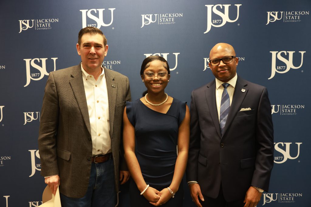 Jackson State University colors selected for 2024 MDAC inspection stickers, President Thompson and Ag Commissioner, talk promotional partnership