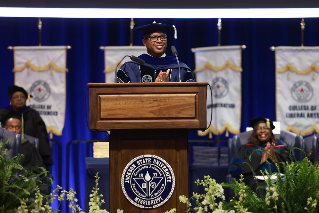 JSU keynote Judge Carlton Reeves implores graduates to leverage degrees and community to create change in a troubled world