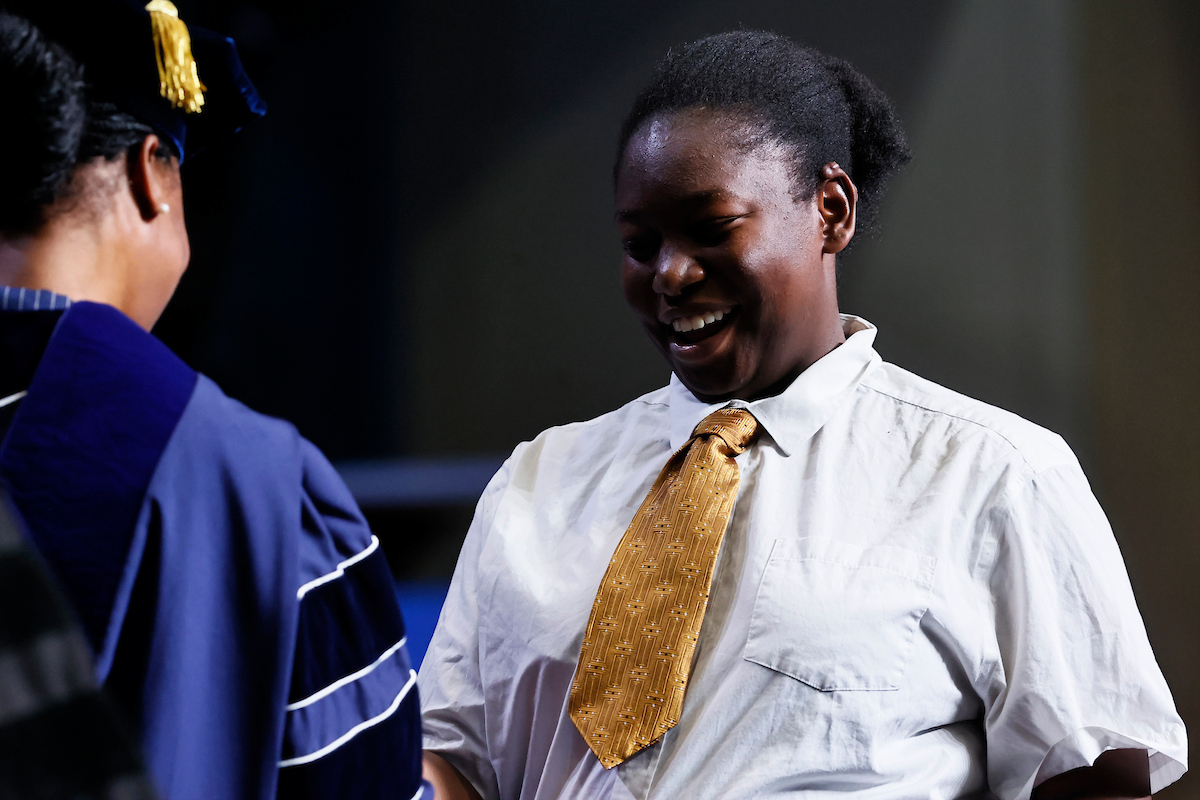 female student smiling