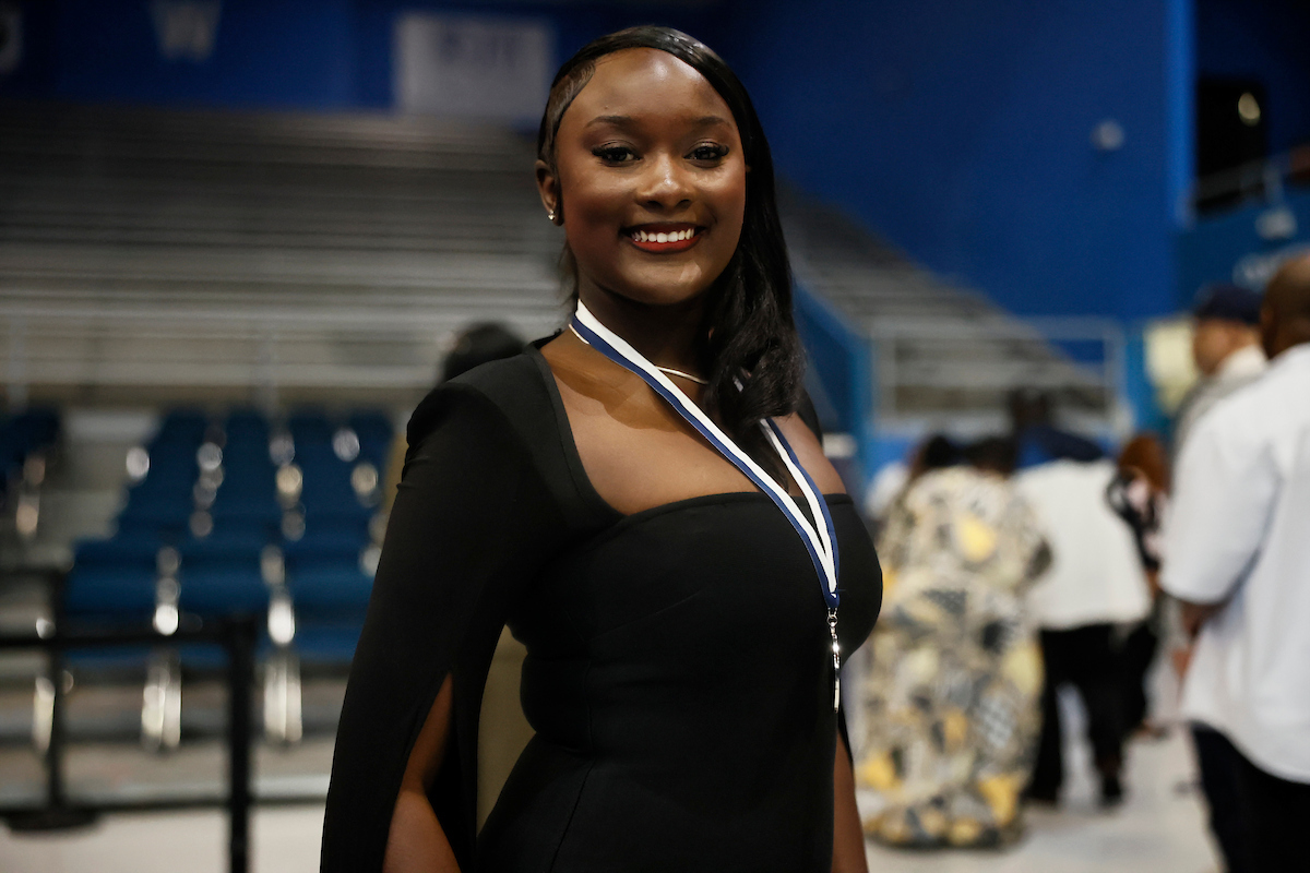 female student smiling