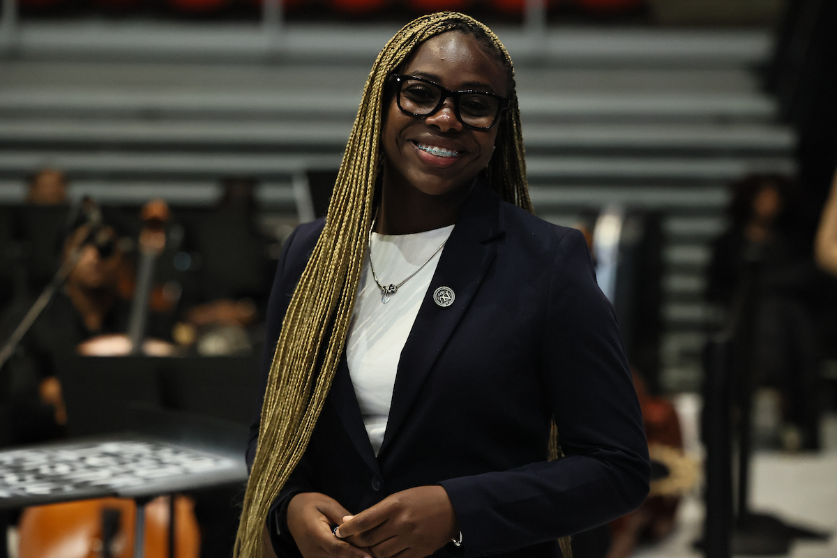 female student smiling