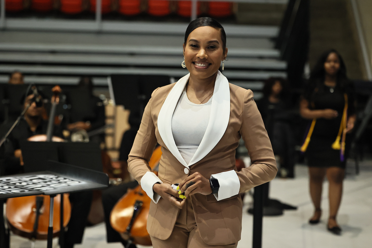 female student smiling