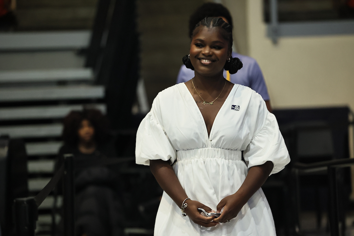female student smiling