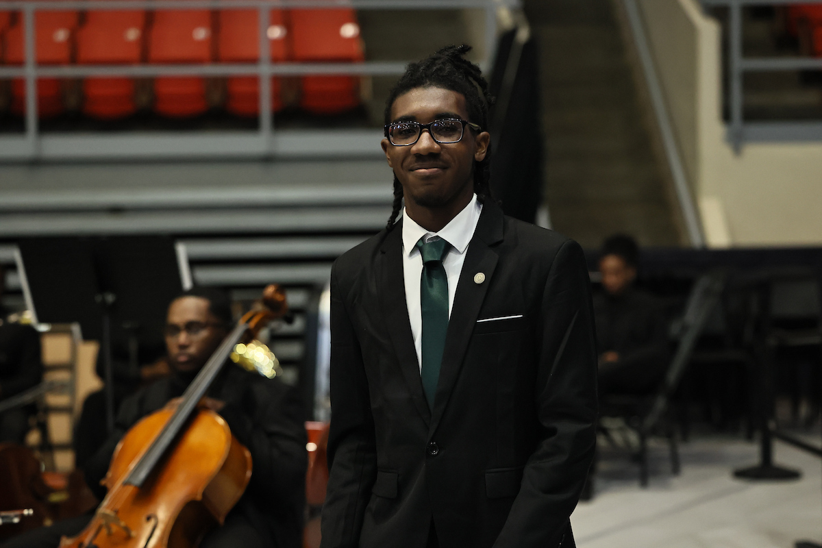 male student smiling