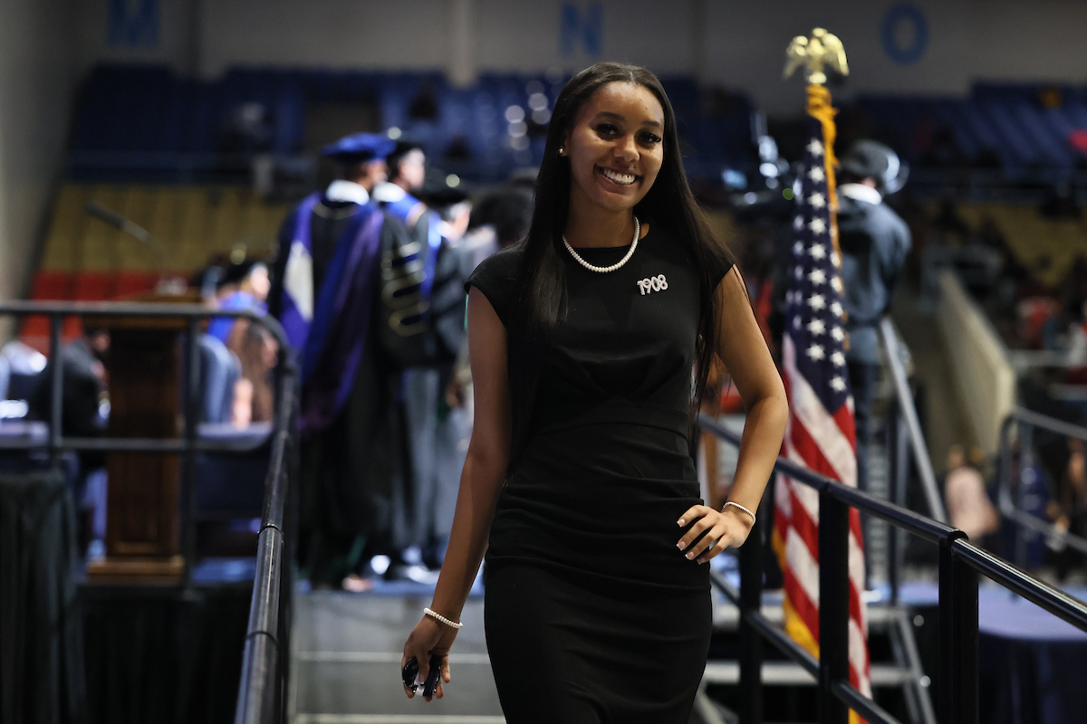 female student smiling