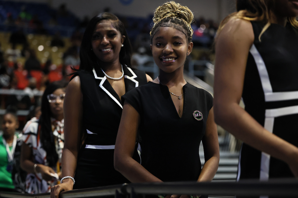 female students smiling