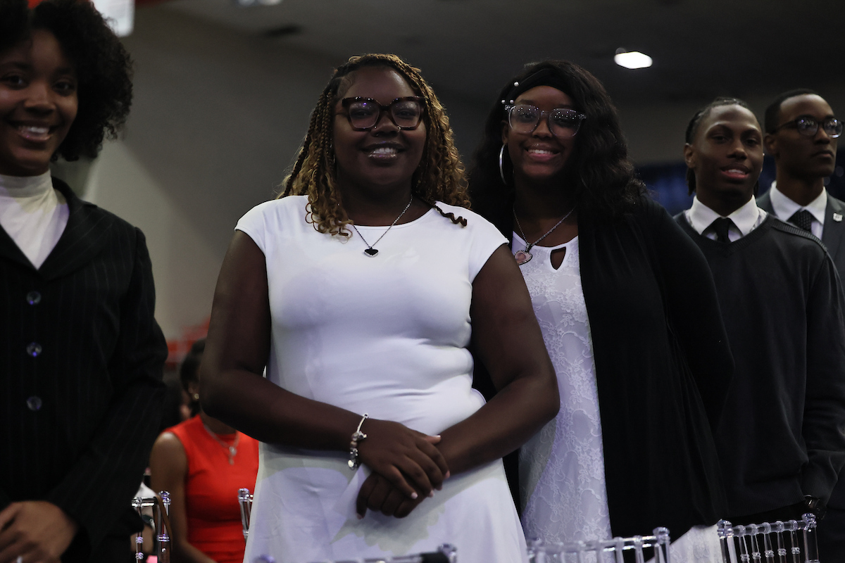 female students smiling